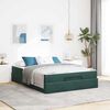vidaXL Cadre de lit avec matelas avec matelas 2 pcs Vert Velours