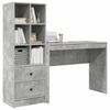 vidaXL Bureau avec tiroir 2 pcs Gris béton