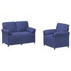 vidaXL Ensemble de Canap&eacute;s 2 pc Bleu police Velours