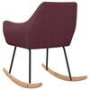 vidaXL Chaise &agrave; bascule Violet Tissu