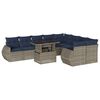 vidaXL Ensemble de canap&eacute; de jardin 10 pcs avec coussins gris