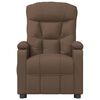vidaXL Fauteuil inclinable &eacute;lectrique Marron Tissu