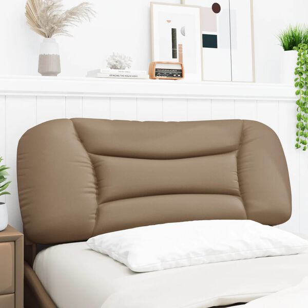 vidaXL Coussin de t&ecirc;te de lit Hvar cappuccino 100 cm similicuir