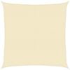 vidaXL Voile d'ombrage 160 g/m&sup2; Cr&egrave;me 5x5 m PEHD