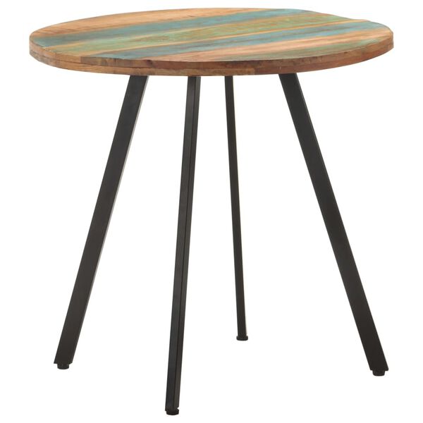 vidaXL Table de salle &agrave; manger 80 cm Bois de r&eacute;cup&eacute;ration massif