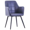 vidaXL Chaises &agrave; manger lot de 2 gris similicuir daim