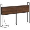 vidaXL Headboard de Rangement avec Station de Charge Ch&ecirc;ne marron