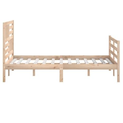 vidaXL Cadre de lit sans matelas 135x190 cm bois massif