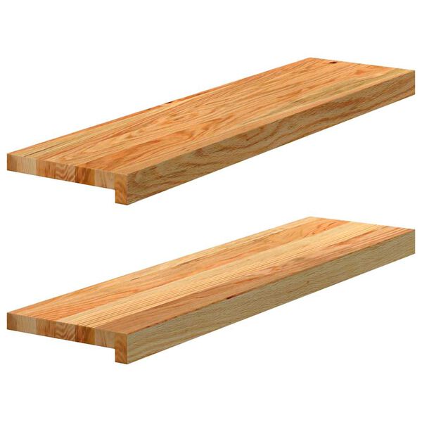 vidaXL Appuis de fen&ecirc;tre 2 pcs marron clair bois de ch&ecirc;ne massif