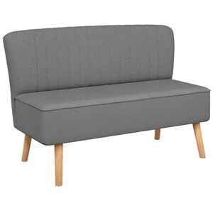 vidaXL Canap&eacute; 117 x 55,5 x 77 cm Tissu Gris clair