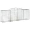 vidaXL Paniers &agrave; gabions arqu&eacute;s 4 pcs 300x50x100/120 cm fer galvanis&eacute;