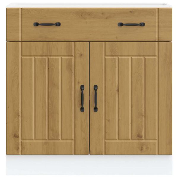 vidaXL Armoire de cuisine Lucca chêne artisanal bois ingénierie