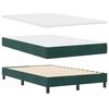 vidaXL Lit &agrave; ressorts avec matelas Vert fonc&eacute; 120 x 200 cm Velours