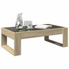 vidaXL Table basse avec LED infini ch&ecirc;ne sonoma 90x53x30 cm