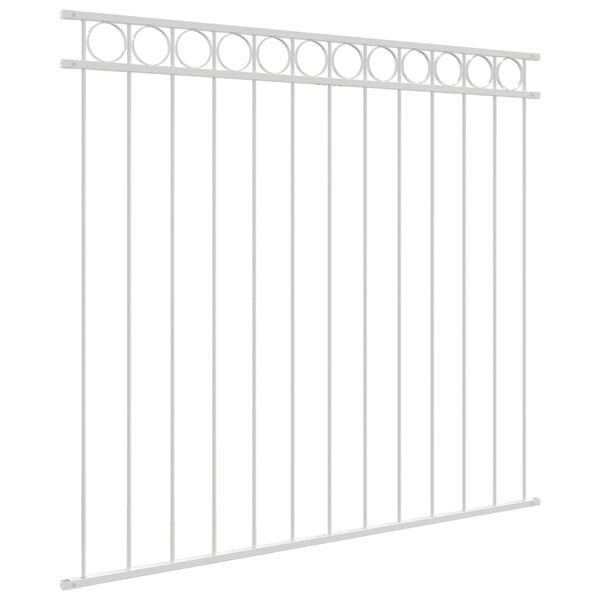 vidaXL &Eacute;l&eacute;ment de cl&ocirc;ture Blanc 170 x 150 cm Acier