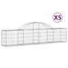 vidaXL Paniers &agrave; gabions arqu&eacute;s 5 pcs 200x30x40/60 cm Fer galvanis&eacute;