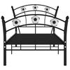 vidaXL Cadre de lit sans matelas noir métal 90x200 cm