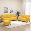 vidaXL Ensemble de canap&eacute;s 3 pcs avec coussins Jaune Velours