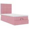 vidaXL Cadre de lit ottoman avec matelas rose 80x200 cm velours
