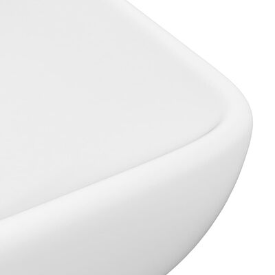 vidaXL Lavabo de luxe rectangulaire Blanc mat 71x38 cm Céramique