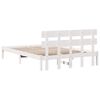 vidaXL Cadre de lit Blanc 160 x 200 cm Bois de pin massif