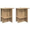 vidaXL Table basse 2 pc Ch&ecirc;ne artisanal 40 x 30 x 49 cm