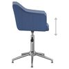 vidaXL Chaises pivotantes &agrave; manger lot de 6 bleu tissu
