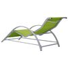vidaXL Chaise longue textilène et aluminium vert