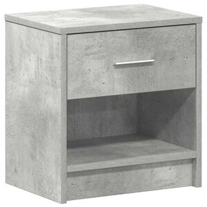vidaXL Table de chevet avec tiroir Gris b&eacute;ton 39x28x41 cm