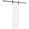 vidaXL Porte coulissante 61 x 198,5 cm Bois d'ing&eacute;nierie Blanc et noir