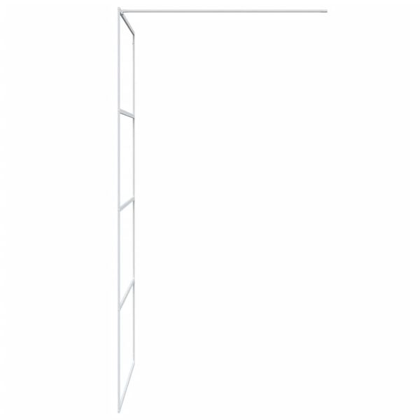 vidaXL Paroi de douche Blanc 100x195 cm Verre ESG transparent