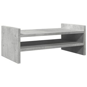 vidaXL Support de moniteur gris b&eacute;ton 50x27x20 cm bois d'ing&eacute;nierie