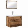 vidaXL Ensemble de mobilier de salle de bain 3 pc Bois Ancien