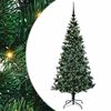 vidaXL Sapin de No&euml;l artificiel pr&eacute;-&eacute;clair&eacute; Vert 180 cm PVC et m&eacute;tal