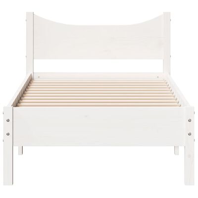 vidaXL Cadre de lit sans matelas blanc 90x190 cm bois de pin massif