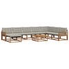 vidaXL Ensemble de canap&eacute;s d'ext&eacute;rieur 9 pc Gris Naturel et Clair