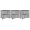 vidaXL Buffets 3 pcs Sonoma gris Bois d'ing&eacute;nierie