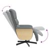 vidaXL Fauteuil inclinable avec repose-pieds gris clair tissu