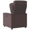 vidaXL Fauteuil de massage inclinable Marron fonc&eacute; Tissu
