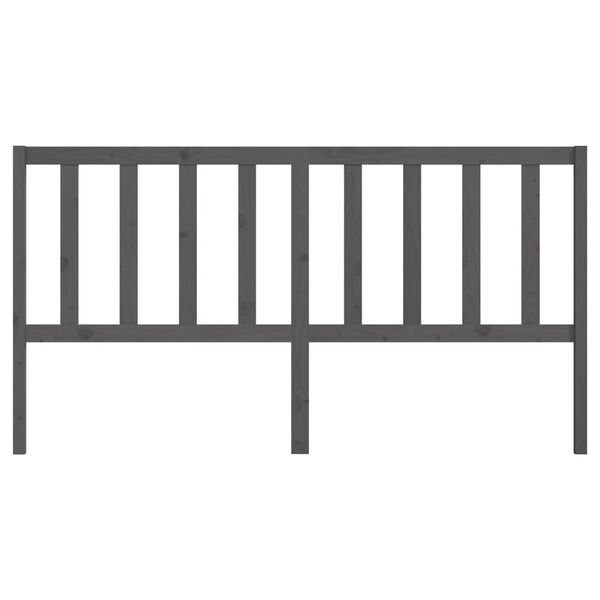vidaXL Tête de lit Gris 206x4x100 cm Bois massif de pin