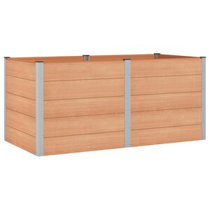 vidaXL Jardini&egrave;re sur&eacute;lev&eacute;e Marron 200 x 100 x 91 cm WPC et Aluminium