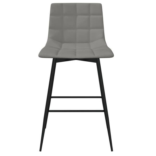 vidaXL Tabouret de bar Gris clair Velours