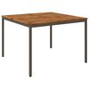 vidaXL Table de d&icirc;ner de jardin Naturel et caf&eacute; 110 x 108,5 x 75 cm