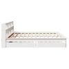 vidaXL Lit biblioth&egrave;que sans matelas blanc 180x200 cm bois pin massif