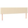 vidaXL Sommier &agrave; lattes de lit avec matelas Cr&egrave;me 160x200 cm Tissu