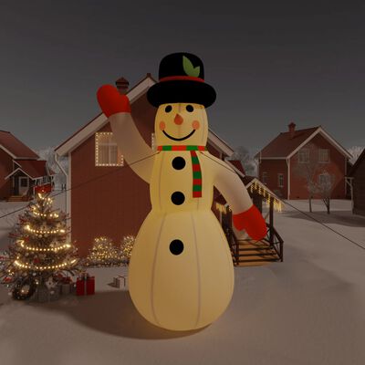 vidaXL Bonhomme de neige gonflable de Noël avec LED 805 cm