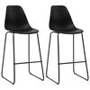vidaXL Ensemble de bar 3 pcs Plastique Noir