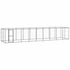 vidaXL Chenil d'ext&eacute;rieur pour chiens Acier 21,78 m&sup2;