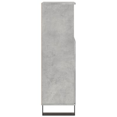 vidaXL Armoire de salle de bain gris béton 30x30x100 cm