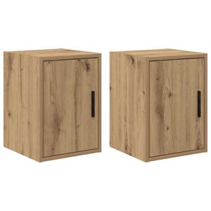 vidaXL Armoires murales garage 2 pcs chêne artisanal bois d'ingénierie